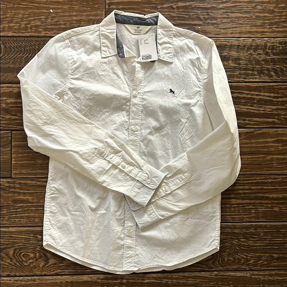 H&M boys white oxford size 18